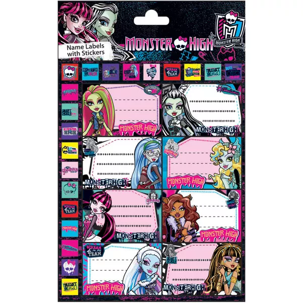 Monster High: 16 darabos füzetcímke
