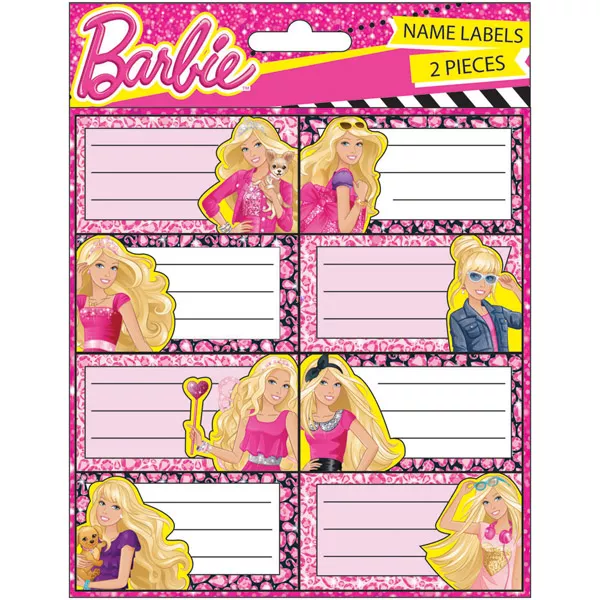 Barbie: 16 darabos füzetcímke