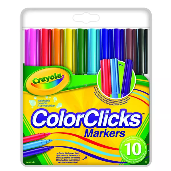 Crayola: pralne markerje ColorClicks - 10 kos.