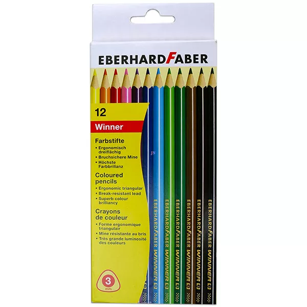 Eberhard Faber színes ceruza - 12 db-os, háromszögletű