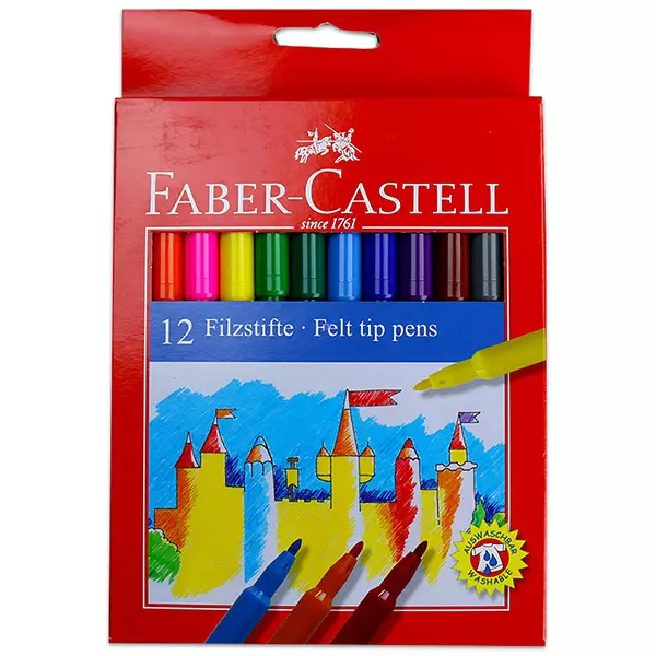 Faber-Castell színes filctoll készlet - 12 db