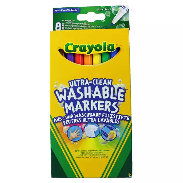 Crayola: Markeri subţiri lavabile - 8 buc.