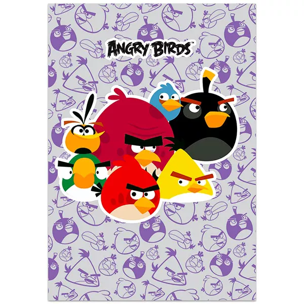 Angry Birds: A4-es hangjegy füzet - lila, 86-32