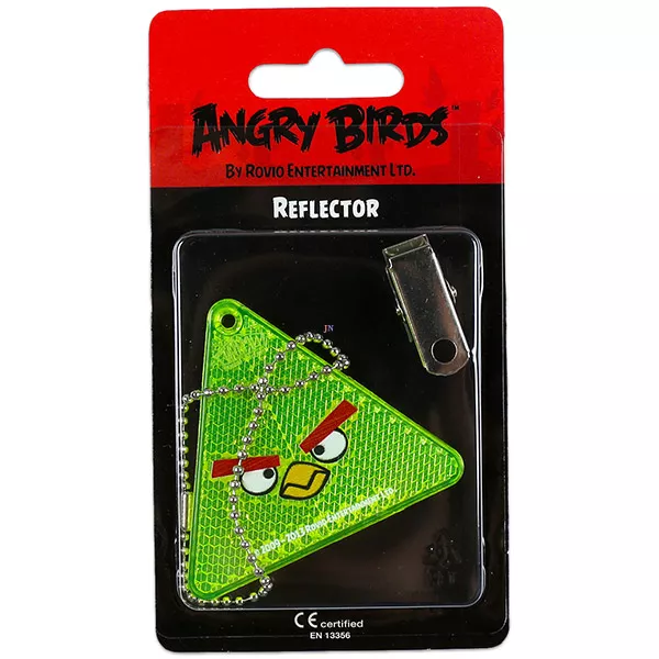 Angry Birds fényvisszaverő prizma - sárga madár zöld kivitelben