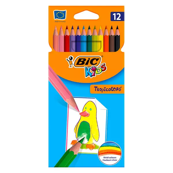BIC Kids Tropicolor: set creioane colorate - 12 buc.