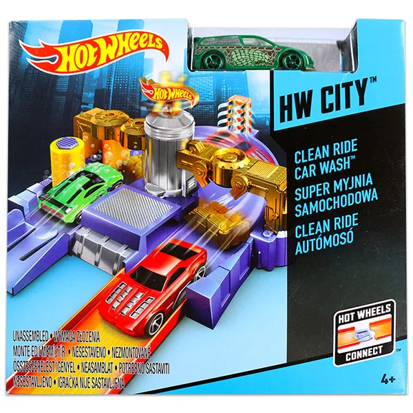 Hot Wheels City: Clean Ride autómosó kisautóval