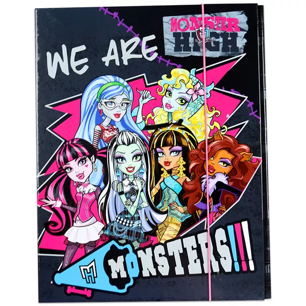 Monster High: gumis irattartó doboz - A4-es