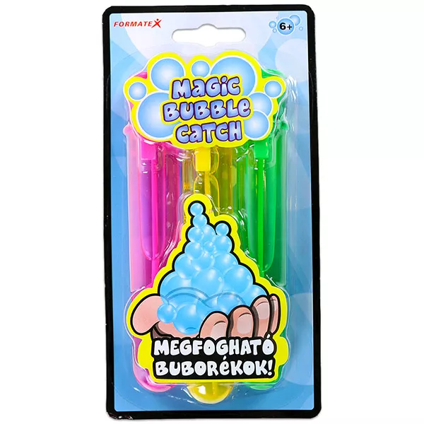 Magic Bubble Catch: Megfogható buborékok 3 db-os szett- rózsaszín, sárga, zöld