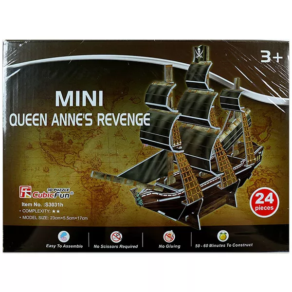 Anna királynő bosszúja kalózhajó 3D mini puzzle - 24 darabos