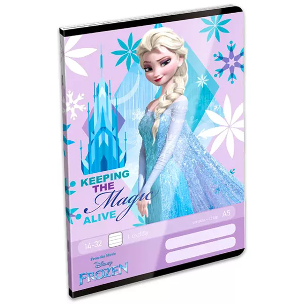 Prinţesele Disney: Frozen caiet cu linii A5 de clasa a I-a - mov, 14-32