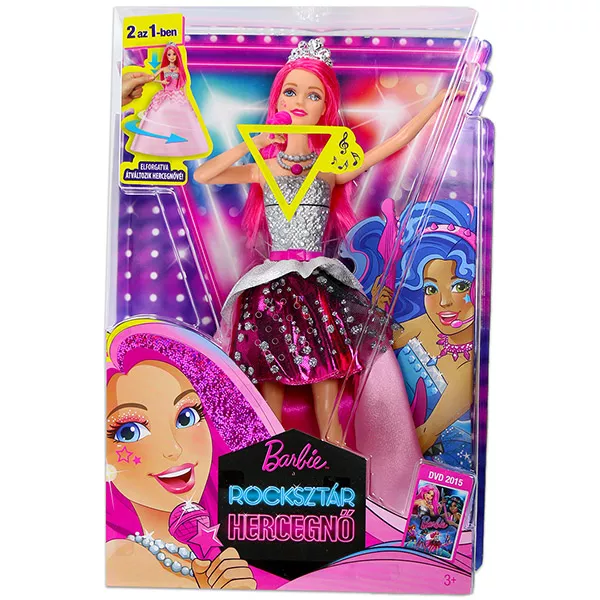 Barbie a Rocksztár hercegnő: éneklő Courtney hercegnő baba