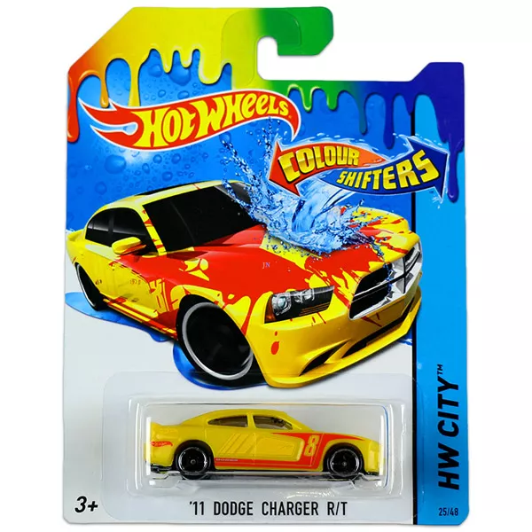 Hot Wheels City: színváltós 11 Dodge Charger RT kisautó 2