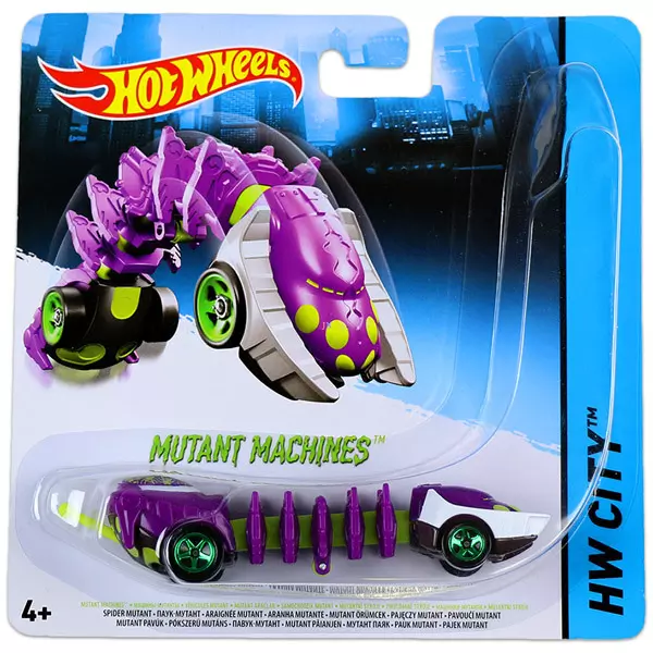 Hot Wheels City: Mutáns járgányok - Spider Mutant - lila