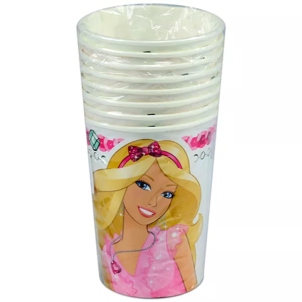 Barbie: Diamond műanyag pohár - 200 ml, 8 db
