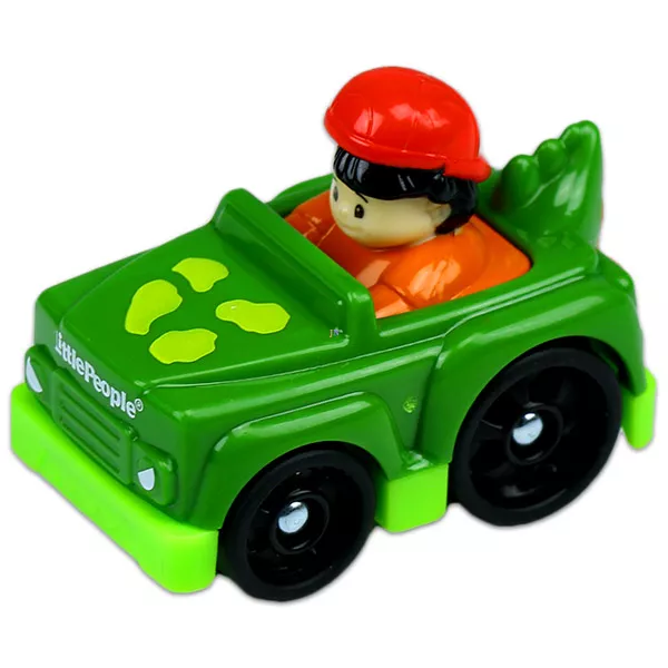 Little People: Wheelies - maşină de vânătoare verde