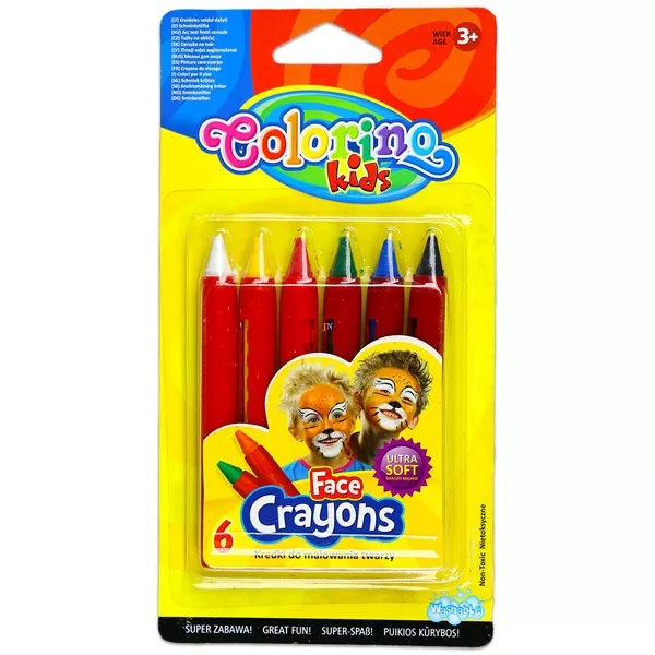 Colorino Kids: Set krede za poslikavo obraza - 6 kosov.