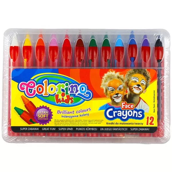 Colorino Kids: Set cretă pentru Face Painting - 12 buc.