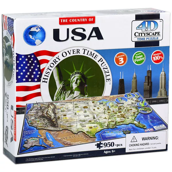 4D City Puzzle: USA