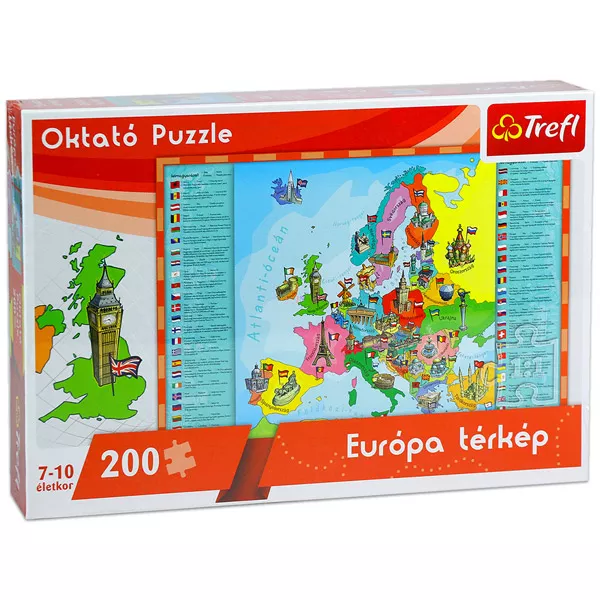 Európa 200 db-os oktató puzzle