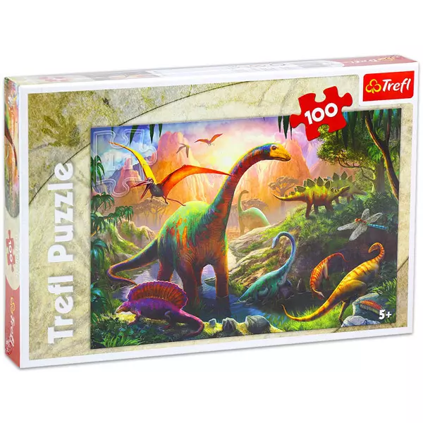 Dinozaurii - puzzle cu 100 piese
