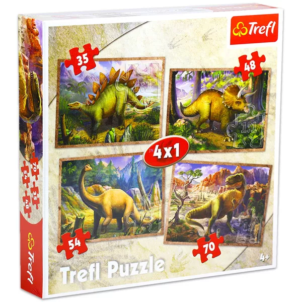 Dinoszauruszok 4 az 1-ben puzzle