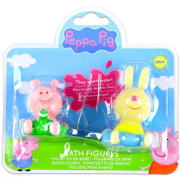 Peppa Pig figurine de baie - Peppa Pig şi iepuraşul Rebeka