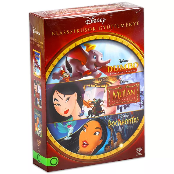 Disney : Dumbo, Mulan, Pocahontas DVD díszdobozban
