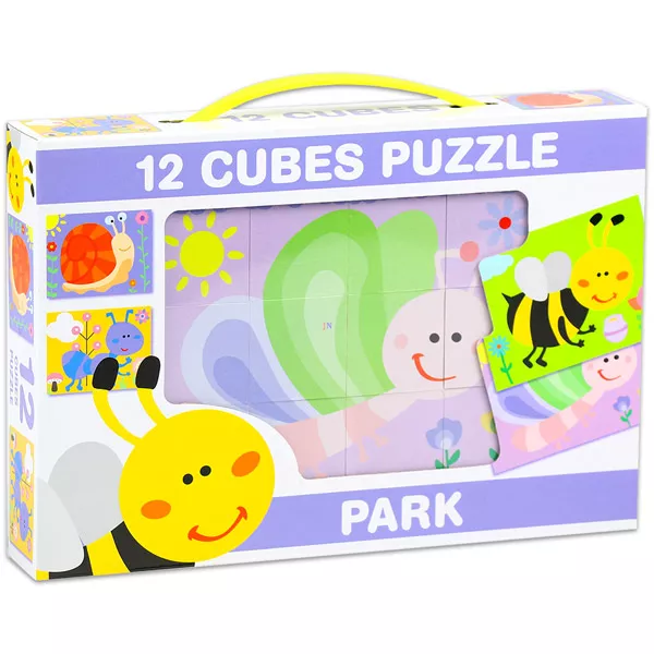 Mix Puzzle cu cuburi, 12 piese - Parc