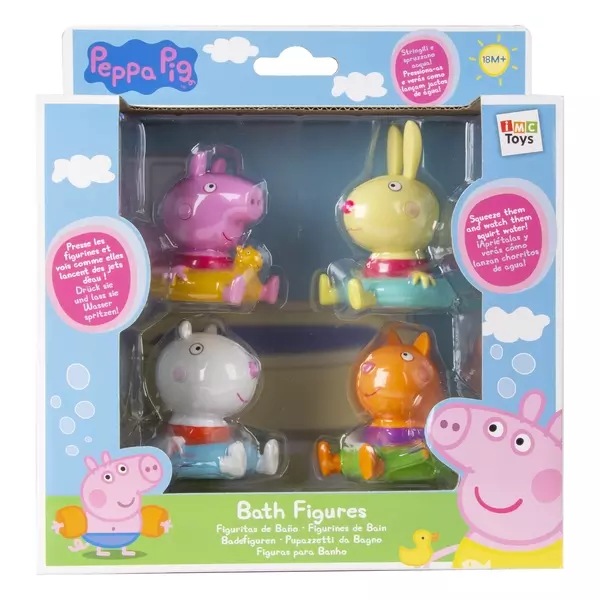 Peppa Pig şi prietenii săi - 4 buc. figurine de baie