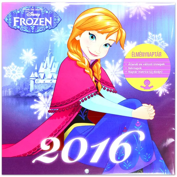 Disney hercegnők: Jégvarázs közepes lemeznaptár 2016