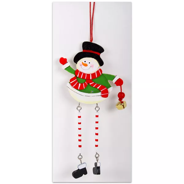 Decoraţiuni de Crăciun - om de zăpadă cu clopot