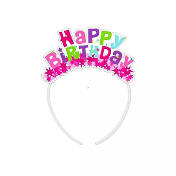 Happy Birthday tiara din hârtie pentru zi de naştere - 4 buc.
