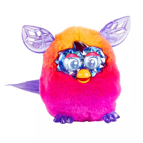 Furby Boom Crystal figurină pluş interactiv - mov-portocaliu