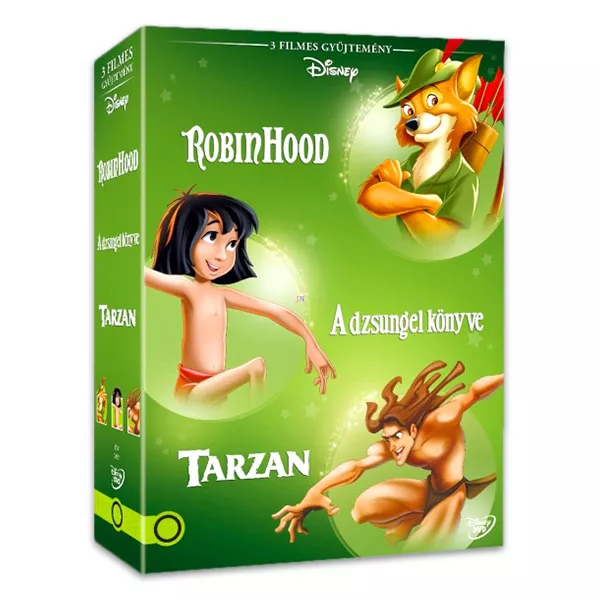 Disney: Robin Hood, A dzsungel könyve, Tarzan DVD díszdobozban