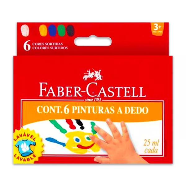 Faber-Castell 6 darabos ujjfesték