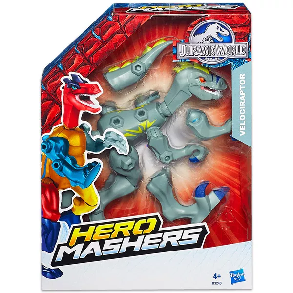 Hero Mashers: Jurassic World dínók - Velociraptor, szürke