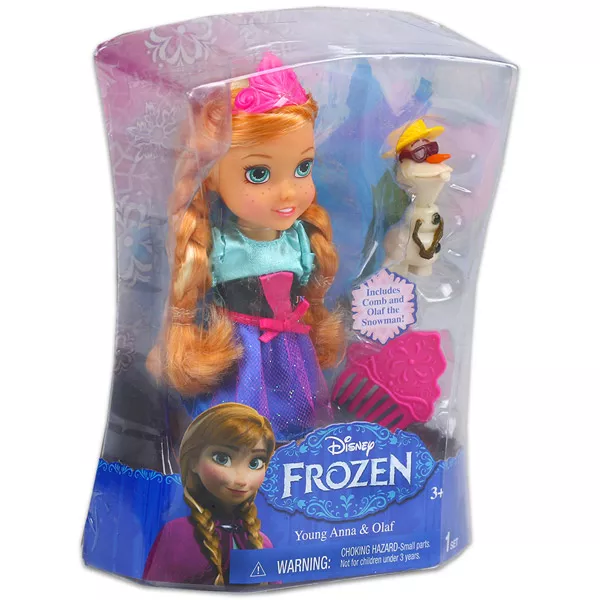 Disney hercegnők Jégvarázs Anna baba és Olaf - 15 cm