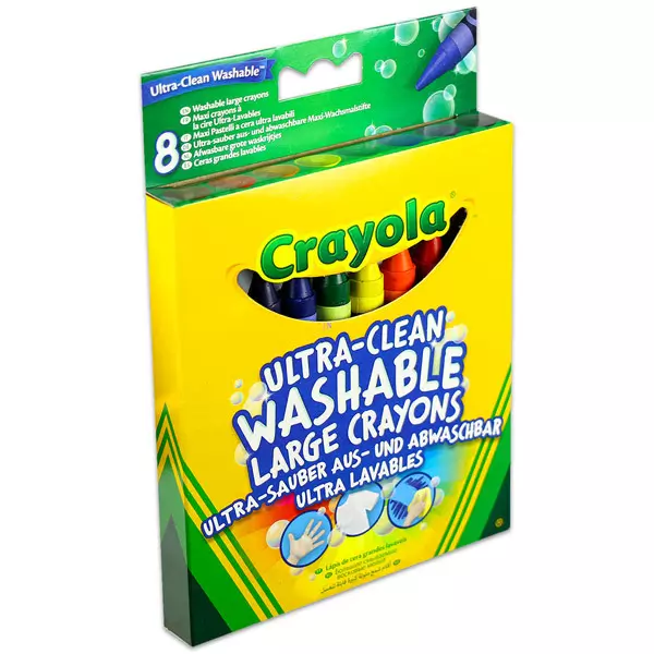 Crayola Ultra-Clean Washable: Kimosható zsírkréta - 8 db-os