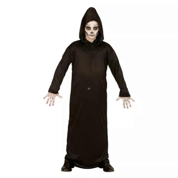 Grim Reaper kostume - 128 cm størrelse, sort