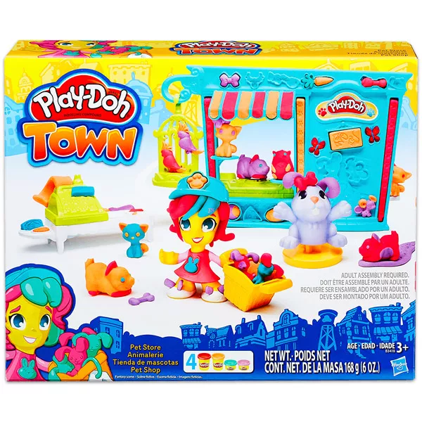 Play-Doh Város kisállat kereskedés gyurma szett