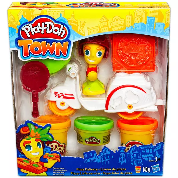 Play-Doh Város Pizzafutár gyurmaszett