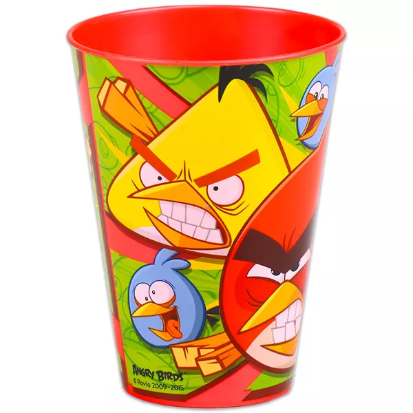 Angry Birds: pahar din plastic - roşu, 300 ml