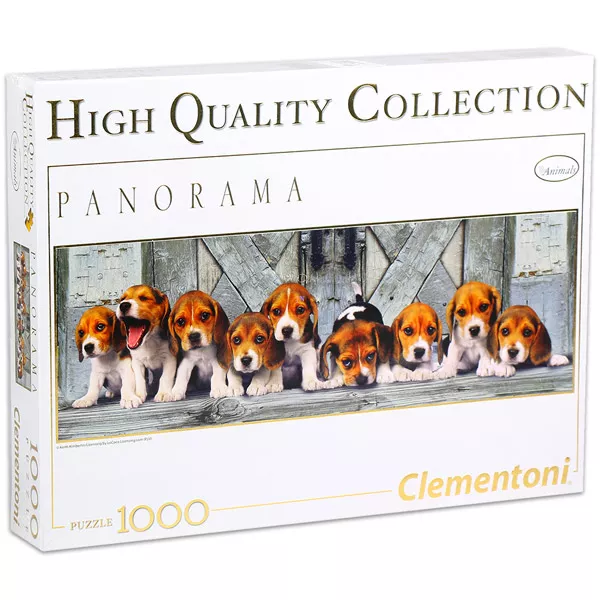 Clementoni: Beagle kiskutyák 1000 darabos panoráma puzzle