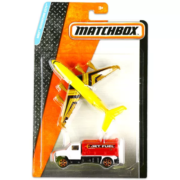 Matchbox: Repülő és kisautó - Sárga repülő és piros-fehér teherautó