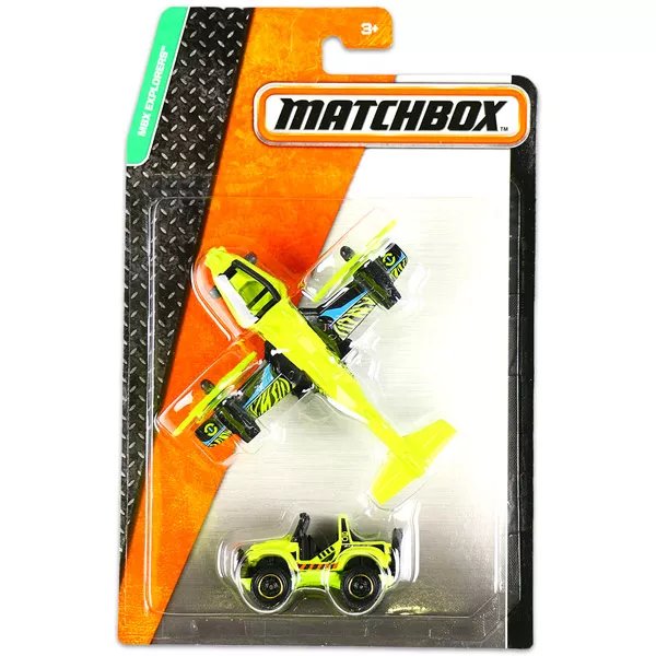 Matchbox: Repülő és kisautó - Zöld repülő és zöld terepjáró