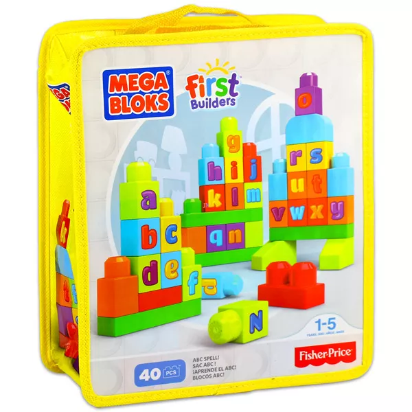 Mega Bloks: ABC cuburi de construcţii - 40 buc.