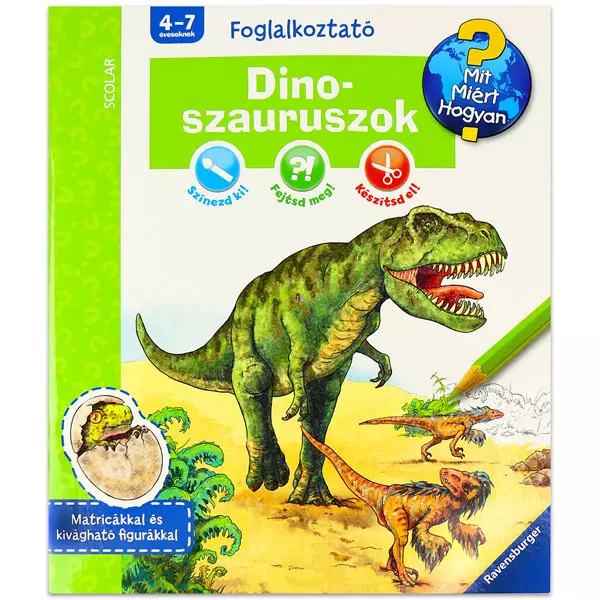 Dinoszauruszok foglalkoztató könyv