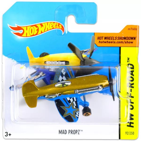 Hot Wheels Off-Road: Mad Propz kisrepülő - aranyszínű kék szárnyakkal