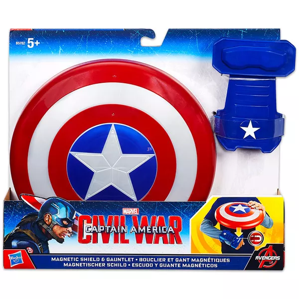 Captain America: Scut magnetic şi apărătoare de mână