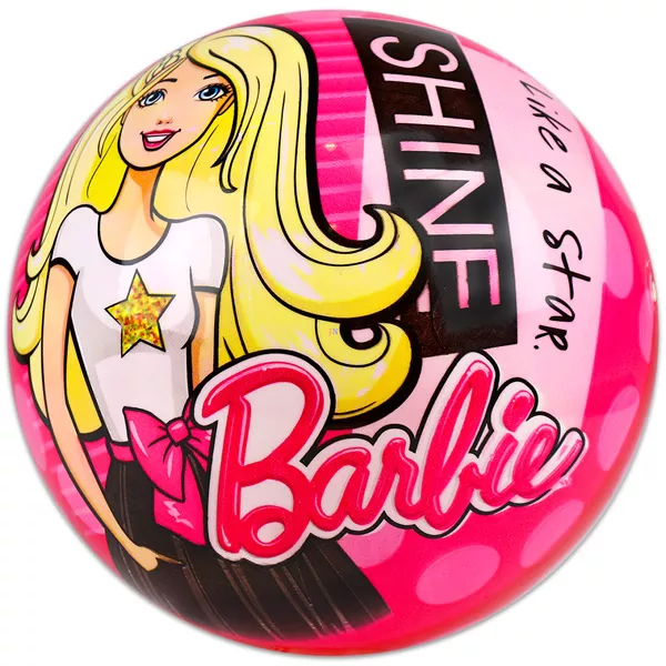 Barbie mintás gumilabda - 23 cm, rózsaszín